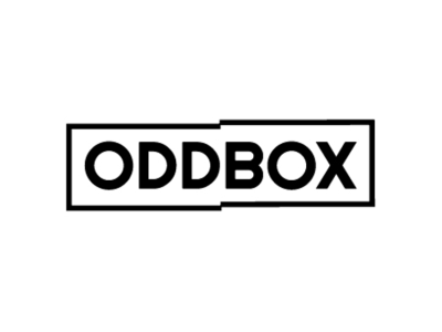 Black and white Oddbox logo